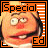A contact sheet of three animated frames showing a cartoon character with orange skin, red nose, and blonde hair inside an orange border with "Special" text at top and "Ed" text at bottom right.