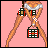 Animated contact sheet of a cartoon woman in white off-shoulder top and high heels holding a checkered bag, with pink background and 'BURBERRY GYAL' text appearing across frames.