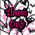 Animated sequence of pink text on a black-and-white patterned background with pink accents, displaying sequential phrases.