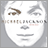 Pixelated grayscale face with brown eyebrow and gray eye details, next to red heart symbol and black 'I MJ' text on white background.