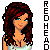 A 3x3 contact sheet of pixel art frames showing a cartoon woman with red hair in various poses and expressions, each frame featuring vertical "REDHEAD" text on the right side.
