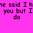Pixelated text on a bright pink background with repeated phrases and partial lettering.