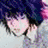Pixelated anime-style character portraits with varying hair colors and expressions, including a purple-haired figure, grayscale faces, and a blonde-and-blue-haired pair holding an object.