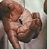 Three show a hand holding a small object, transitioning to a crucifixion scene with text below reading 'his scars that the past is real' in red and black