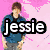 six distinct buddy icons featuring text, symbols, and imagery including a person with 'jessie' text, heart shapes, initials, and an eye graphic