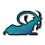 Pixelated blue goat with curved horns on white background, next to green text reading 'Original Icons .com' in bright green pixel font.
