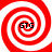 Four identical red and white spiral patterns arranged in a , each containing the text "GTG" at its center