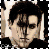 nine pixelated images showing a person with dark hair and pale skin in various poses, expressions, and lighting conditions, each labeled 'Davey' at the bottom