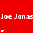 Red background with repeated white text "Joe Jonas" and varying arrangements of small white asterisks in a pattern