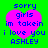 Four identical pixelated heart-shaped icons with blue text on a green background, each displaying 'sorry girls im takin i love you ASHLEY' in blocky font.