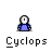 Pixelated character with white face and blue shirt displays multiple speech bubbles: HEY!!, DONT, LOOK AT, MY EYE!!, ASSHOLES!! over gray background.