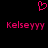 A static pixel art image with a pink heart symbol above two identical text strings on black background.