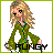Pixelated character with blonde hair in green dress holding string lights, text below reads 'GRUNGY'