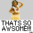 Animated contact sheet of a pixelated woman in hula attire with repeated text "THAT'S SO AYSOME!!!" across six frames showing subtle pose variations.