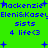 Blue pixelated text on bright green background with plus symbols, displaying names and phrases in a