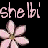 Pixelated pink text and two pink flowers on a black background in an animated contact sheet frame.