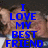 Two side-by-side pixelated images of a person with blue text overlays reading "I LOVE MY BEST FRIEND" and "JESSICA !!!!!!!!" respectively.