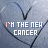 A heart-shaped icon with text 'I'M THE NEW CANCER' in pixelated font, displaying color variations across frames.