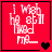 Red square icon with white pixelated text reading "i wish he still liked me" and a black heart symbol in the bottom-right corner.