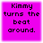 Four identical square display black pixelated text on a bright magenta background with light pink borders