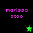 Pixelated text and star symbols on a black background with pink and green elements.