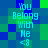 Pixelated text reads "You Belong With Me <8" on a blue-green pixel background with no visible animation changes