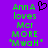 Purple background with green pixelated text reading 'Anna loves Mer MORE 'Mwah'' and a black heart symbol above the text.
