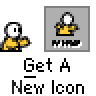 Animated contact sheet showing 15 sequential frames of a yellow stick figure character running with arms outstretched, transitioning from full-body to partial views against gray background.