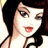 A pixelated cartoon-style image of a woman with dark hair and makeup on the left, next to green text reading "Original Icons .com" on a dark green background.