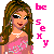 A 2x2 contact sheet of four pixel-art female characters with text phrases, each in a distinct pose and outfit against white background.