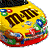 Animated contact sheet showing a yellow race car icon with M&M's branding and blue number 36, transitioning from full car view to partial views as the frame count progresses.