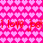 A static image with a bright pink background covered in repeating light pink heart shapes, featuring red text reading "I love jodi" repeated twice.