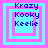 Four identical pixelated icons arranged in a , each featuring blue text on cyan and pink layered squares
