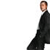 A pixelated figure in a black suit walks left to right with a blurred face, next to the text "Mr." on a white background.