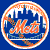 Circular pixelated icon with blue background, orange and white border, stylized Chinese characters in center, and a horizontal white line beneath the text.