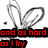 A static image with six of hand-drawn heart shapes and red text fragments on a white background