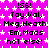 A static image with a bright pink background covered in white star patterns and repeated text elements.
