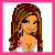 Pixel art contact sheet of a female character in various poses and text frames with pink borders, showing animation sequence elements.