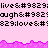 Pixelated text repeats 'live', 'laugh', and 'love' with numeric entities on a pink background, bordered by jagged purple wave patterns.