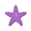 Purple star-shaped icons in various 3D orientations and folded states on a gray background.