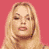 Pixelated image of a woman with long blonde hair in a blue bikini top against a pink background, with a yellow and red 'HOT BABE' text block on the right.