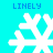Four white pixelated snowflakes on cyan background with blue text 'LIMELY' above and below each, arranged in a pattern
