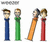 Four pixelated cartoon figures with distinct colored bodies stand side-by-side against a white background.