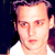 A 2x2 contact sheet of a pixelated animated icon featuring Johnny Depp with