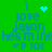 Pixelated green background with blue text and animated cyan symbols above the text.