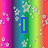 Rainbow striped background with white flowers, blue rectangle containing green vertical bar, red '<3' symbol in light blue outline, and yellow 'AIDA' text on pink banner.