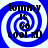 Blue and white spiral background with black text reading 'tommy is so cool xD' in four identical quadrants.