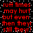 Red pixelated text repeats 'ruff times may hurt but even then they're still theyr!' on a black background with white speckles.