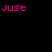 Pixelated text-based animation featuring repeated 'AH' characters in multiple colors and sizes on a black background with pink 'JUST LOSE IT' text at top.