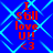 Blue background with light blue diamond lattice pattern, red text "I still love U!! <3" arranged vertically in four identical quadrants.